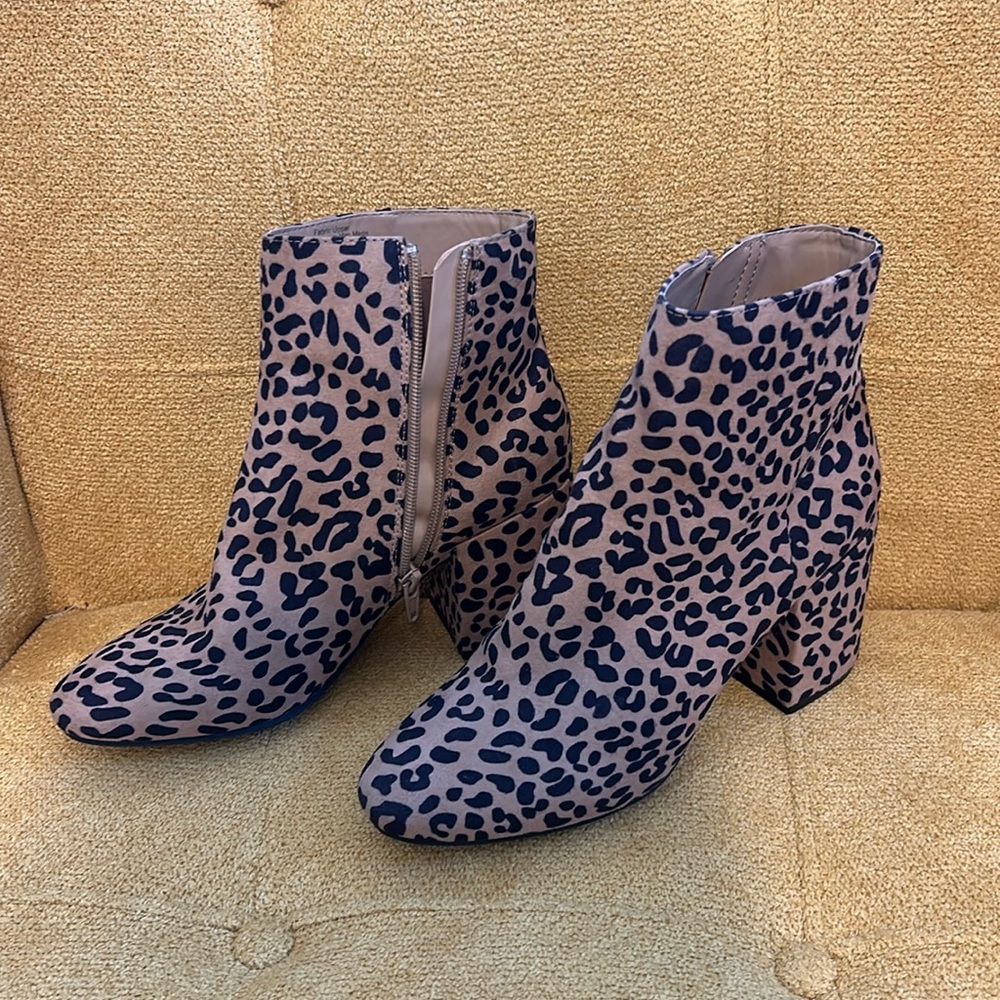 Bar III Leopard Ankle Boots